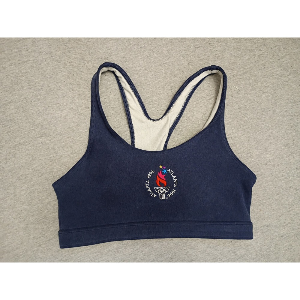 Vintage Champion 1996 Atlanta Olympics Sports Bra Navy Blue Small Made in USA